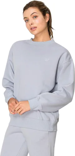 Vista 6 de Cali1850 Sudadera Cloud Nine Fleece Crew para mujer, ajuste relajado, cuello acanalado, puños y dobladillo