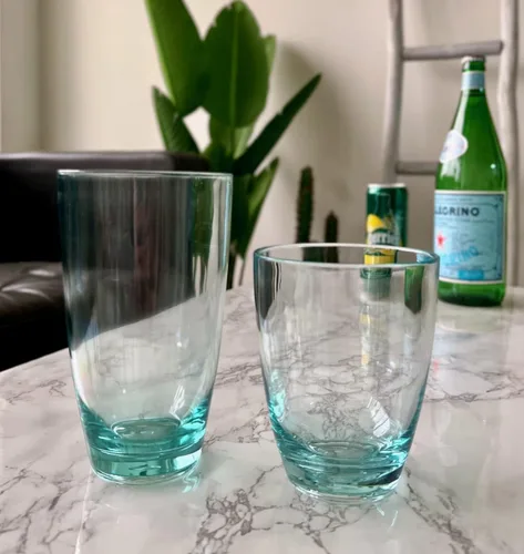 Vista 10 de KLIFA - ETON- Juego de 8 vasos acrílicos de 15.2 y 20.8 onzas, sin BPA, apilables, aptos para lavavajillas, transparentes Claro