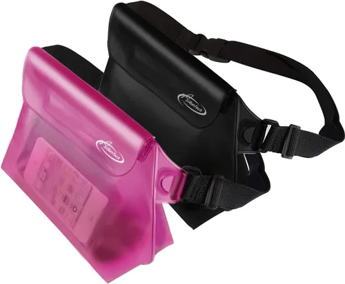 Vista 10 de AiRunTech Bolsa impermeable con correa de cintura (paquete de 2) Accesorios de playa La mejor manera de mantener tu teléfono y objetos de valor