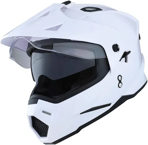Vista 24 de 1Storm Dual Sport Motocross Off Road Casco de cara completa con visera doble: HF802