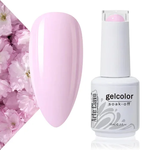 Vista 11 de Arte Clavo Pearlescent Nude Gel Nail Polish 15ml - HEMA Free Soak off UV LED Nail Gel for Manicure, DIY Nail Art, Home Salon Use 11029