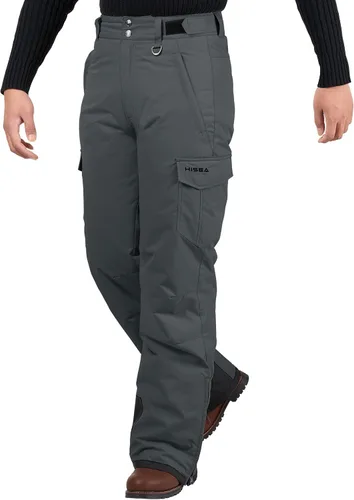 Vista 6 de HISEA Men's Snow Pants 3M Thinsulate Insulated Ski Pants Winter Snowboard Pants Mens Outdoor Hiking Work Pants