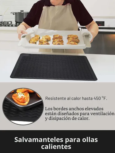 Vista 5 de XiFEO Cubiertas para Estufa Eléctrica, Protector de Cubierta de Estufa de Vidrio de Silicona de Grado Alimentario Resistente, Protector de Placa
