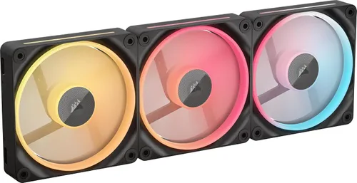 Vista 14 de CORSAIR iCUE Link LX120-R RGB Ventilador PWM invertido de 4.72 pulgadas (120 mm) – Ventilador individual – Bajo ruido, rodamiento de cúpula