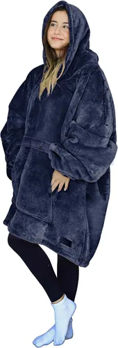 Vista 43 de Tirrinia - Sudadera con capucha de gran tamaño, manta de sherpa cómoda, reversible, gigante, para adultos, hombres, mujeres, adolescentes, esposa