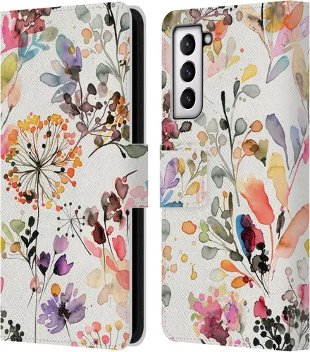 Vista 64 de Head Case Designs Officially Licensed Ninola Beige Wild Grasses Leather Wallet Case Compatible with Samsung Galaxy A07 4G