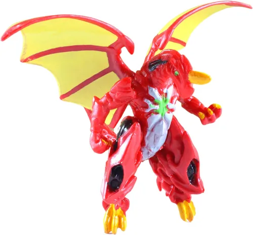 Vista 4 de Bakugan Figuras de coleccionista con 2 tarjetas coleccionables y moneda de coleccionista - (rojo dragónoide)