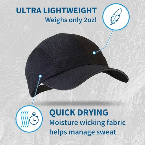 Vista 2 de TrailHeads Race Day Performance - Gorra deportiva ligera de secado rápido para hombre, talla única