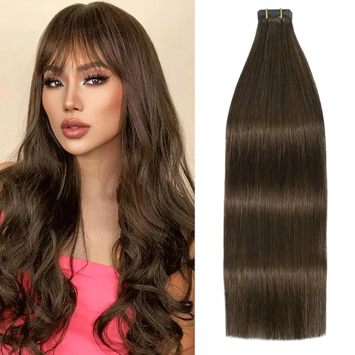 Vista 21 de Extensiones de cabello humano real color negro azabache, extensiones de cabello humano 100% Remy, sedosas y lacias, para mujeres, 20 unidades por