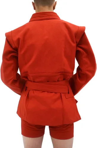 Vista 2 de STELS Chaqueta Sambo - Ropa profesional de artes marciales certificada por la FIAS Rojo