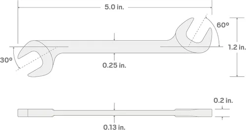 Vista 4 de TEKTON - Llave de extremo abierto, cabeza angular, de 9mm/0.35 pulgadas, WAE84009