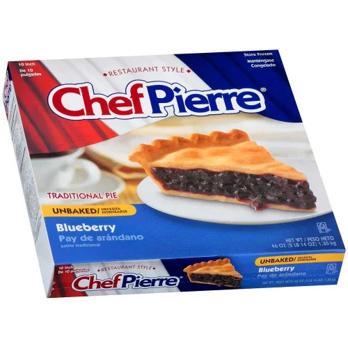 Vista 3 de Sara Lee Chef Pierre - Pastel tradicional de frutas de arándanos sin hornear, 10 pulgadas, 6 por caja.