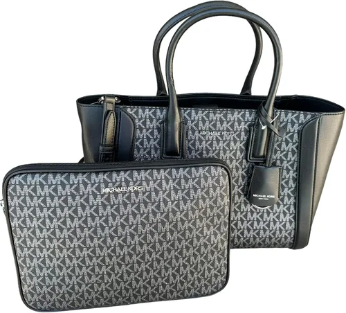 Vista 6 de Michael Kors Kali - Bolso bandolera mediano Signature MK + funda para iPad