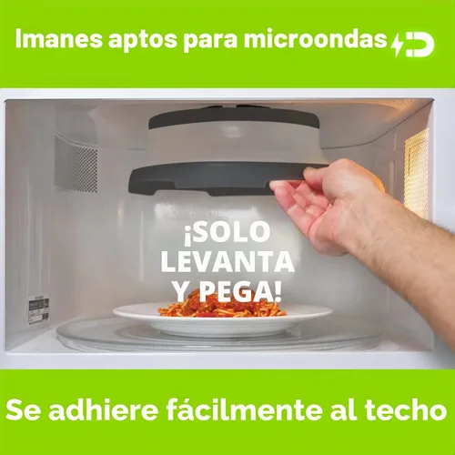 Vista 3 de HOVER COVER Cubierta magnética para salpicaduras de microondas, plegable de Microondas compactas de 10 pulgadas - Grafito
