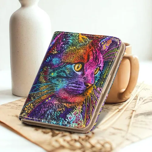 Vista 6 de APHISON Billetera para mujer, delgada y pequeña, cartera RFID para mujer, 08-0094