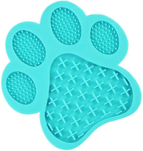 Vista 13 de Almohadilla para lamer perros, dispositivo de distracción de lavado de perros, tapete lindo para comer lento con súper succión para lamer Verde