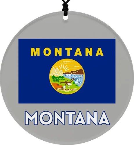 Vista 14 de Missouri Christmas Ornament - Festive Design Featuring State Flag - 2026 Hanging Acrylic Disc Decoration for Tree - Unique and Home Decor