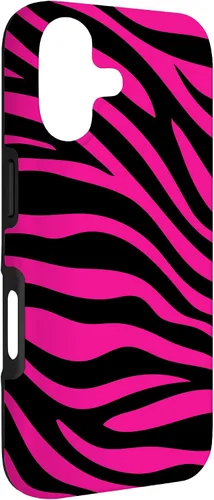 Vista 3 de Zebra Animal Print Pattern Black and Pink Cute Phone Case for iPhone 17
