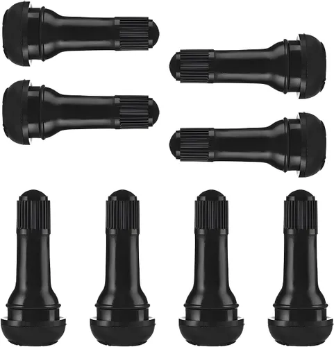 Vista 8 de YoRise 8 unidades TR412 Vástagos de válvula de neumático sin cámara, Kit de vástagos de válvula automotriz de goma de montaje rápido resistente