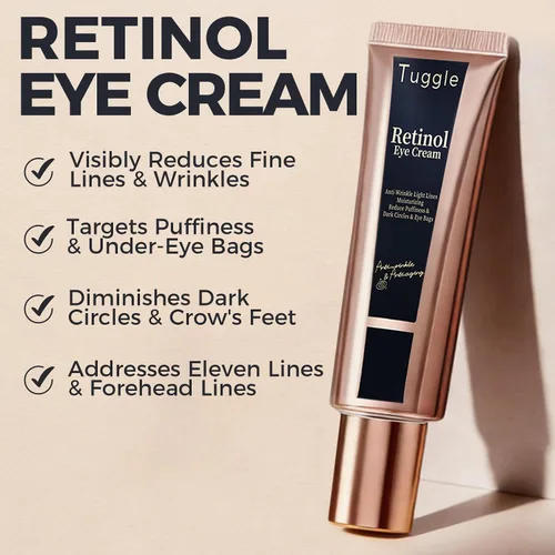 Vista 2 de Crema de retinol para debajo de los ojos – Crema de ojos antienvejecimiento para hinchazón y bolsas debajo de los ojos y arrugas, reafirmante e