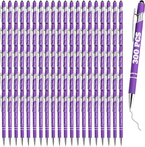 Vista 64 de Bolígrafos personalizados a granel 10 con nombre, grabados con punta de lápiz, bolígrafos de bola personalizados de escritura suave, regalos