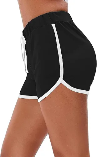 Vista 6 de Custom Insert Name's Booty Pantalones cortos deportivos personalizados de algodón para mujer