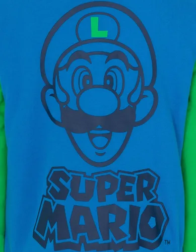 Vista 7 de SUPER MARIO Nintendo Mario Luigi Varsity Bomber - Chaqueta para niños pequeños a grandes