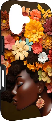 Vista 3 de Black Queen - Carcasa para iPhone 17, diseño de melanina, color negro
