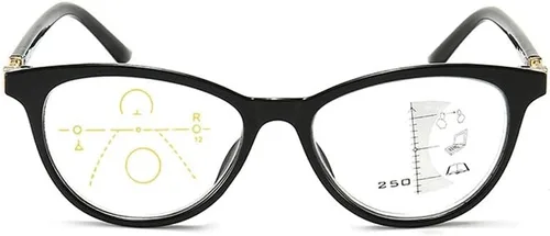 Vista 2 de Lentes de lectura con zoom inteligente, antirreflejos, anteojos, revestimiento antirreflectante AR, lectores de calidad (color negro, tamaño: 1.0)