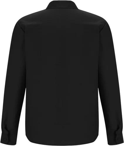 Vista 3 de Camisas de vestir para hombre, sin arrugas, ajuste regular, de manga larga, con botones, casual, a la moda, con cuello sólido