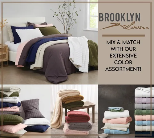Vista 6 de Brooklyn Loom Juego de edredón de lino de 3 piezas, color verde oliva, con temática de color liso, para hombres y mujeres, certificado Oeko-TEX