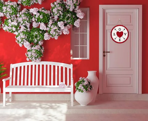 Vista 5 de Letrero de decoración de puerta para el día de San Valentín, letrero de amor para el día de San Valentín, decoración de feliz día de San Valentín