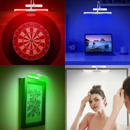 Vista 11 de LUXSWAY - Iluminación LED inalámbrica para marcos de fotos, iluminación recargable para exhibición de arte, clip para cuadros, luces para sobre
