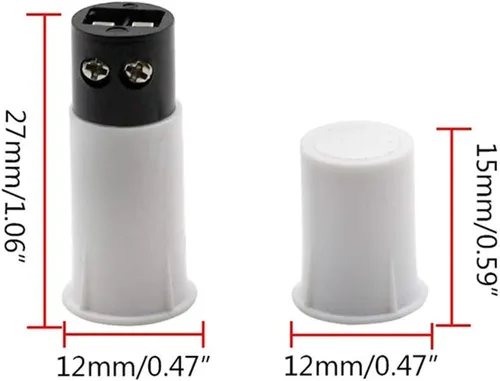 Vista 3 de MC-33C Normalmente Cerrado Ventana Empotrable Puerta Sensor de Contacto Alarma Magnético Interruptor Reed - (5 Sets)
