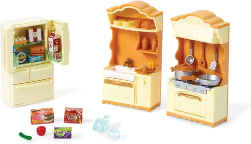 Vista 9 de Calico Critters, muebles y decoración para casa de muñecas, juego de desayuno