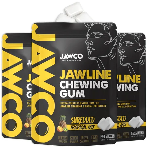 Vista 21 de JAWCKO Chicle Ultra-Resistente para Mandíbula Obtén una Mandíbula Más Fuerte y Cuadrada Chicle Duro de Entrenamiento para Mandíbula Fuerza 15X