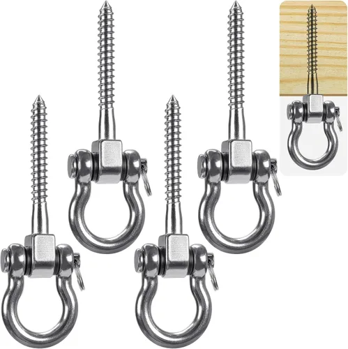 Vista 15 de SELEWARE Juego de 2 ganchos de columpio resistentes con capacidad de 1800 libras, pernos de columpio M10 x 9.3 pulgadas, ganchos de columpio