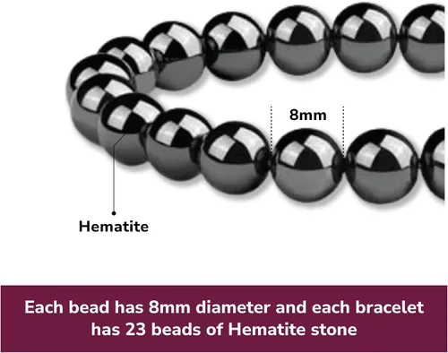 Vista 64 de Crystal Vibe Pulseras de cuentas de 0.315 in para mujeres y hombres, pulseras de cristal con piedras preciosas naturales, tamaño elástico ajustable