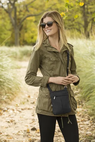 Vista 2 de Travelon Anti-Theft Classic Light Mini Crossbody Bag, Black, One