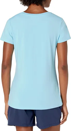 Vista 85 de Amazon Essentials Camiseta de manga corta con cuello redondo para mujer, de secado rápido, para entrenamiento, gimnasio, paquete múltiple