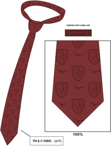 Vista 3 de Harry Potter Gryffindor - Corbata de Harry Potter para hombre, accesorio de Harry Potter, corbata de Harry Potter, Borgoña