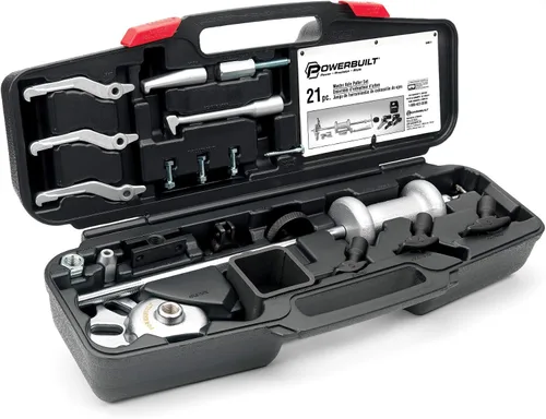 Vista 12 de Powerbuilt Master Hub Puller - Juego de herramientas extractoras de cubos, remover e instalar cubos y ejes de rueda de automóvil, Ford y Mercury