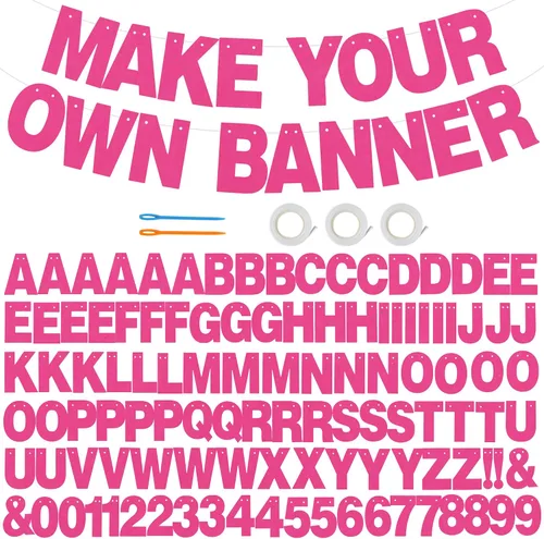 Vista 22 de 116 piezas de letras de la A a la Z DIY Banner personalizado Colorido
