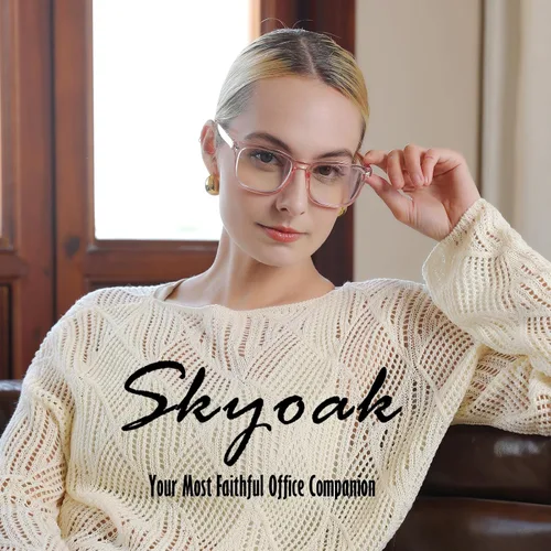 Vista 4 de SKYOAK Premium Progressive Multifocus Reading Glasses Men, Stylish Computer Readers Multifocal Eyeglasses