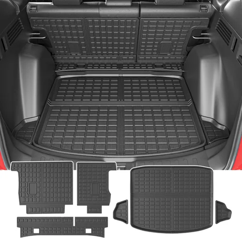 Vista 17 de powoq - Alfombrilla para maletero compatible con Honda CRV 2012-2016, revestimiento para cajuela TPE, alfombrilla de carga de repuesto para Honda