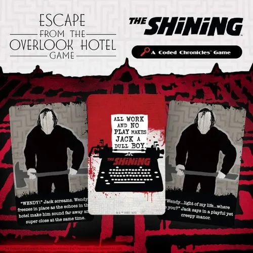 Vista 6 de USAOPOLY El resplandeciente escape de The Overlook Hotel Un juego de crónicas codificadas