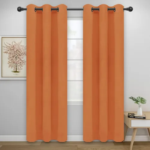 Vista 209 de Easy-Going - Cortinas opacas para dormitorio, aislamiento térmico sólido con ojales, cortinas de ventana para reducción de ruido, cortinas