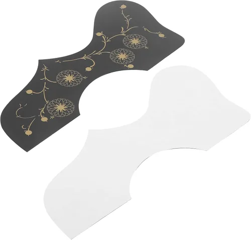 Vista 5 de 2 protectores de guitarra para mano izquierda y derecha, golpeador de guitarra acústica, placa de protección de guitarra de plástico duro con cuatro