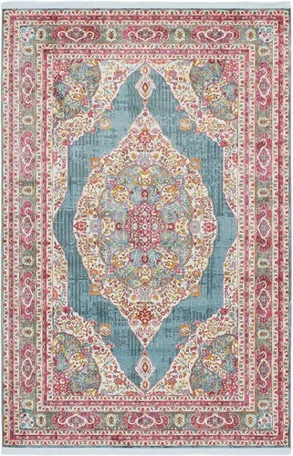 Vista 23 de Unique Loom Baracoa Collection - Alfombra rectangular (2 pies 2 pulgadas x 3 pies 1 pulgada, rectangular, verde/azul)