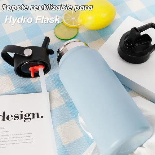 Vista 5 de Greant Paquete de 6 popotes de repuesto para botella Hydro Flask con tapa de popote de boca ancha, 9.8 pulgadas de largo x 0.33 pulgadas de ancho